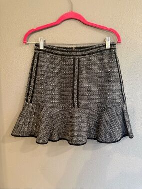 Madewell Tweed Ruffle Hem Skirt